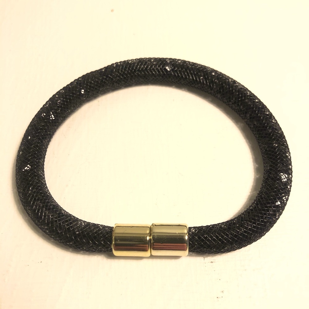 Black stardust bracelet magnetic clasp (G1)